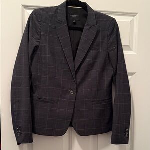 Banana Republic Black Plaid Blazer